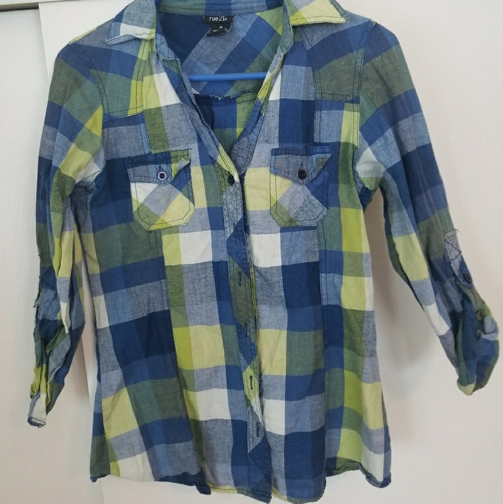 Rue21 plaid button down